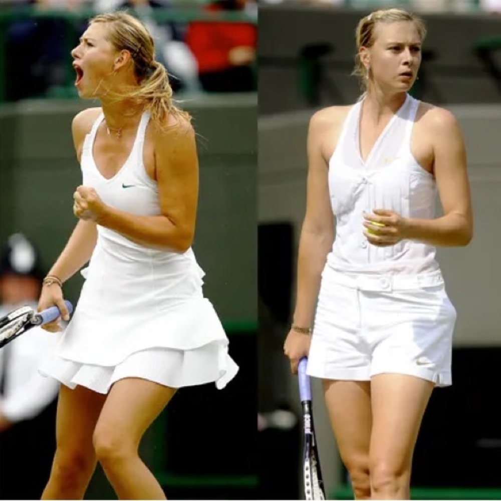 Maria Sharapova White Tennis dress